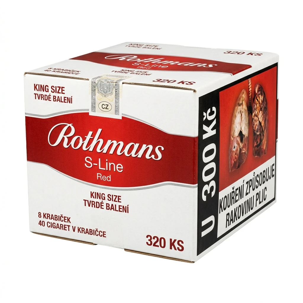Rothmans S-Line Red king size tvrdé bal. 8 krab. 40 ks kolek U 300 Kč VO cena