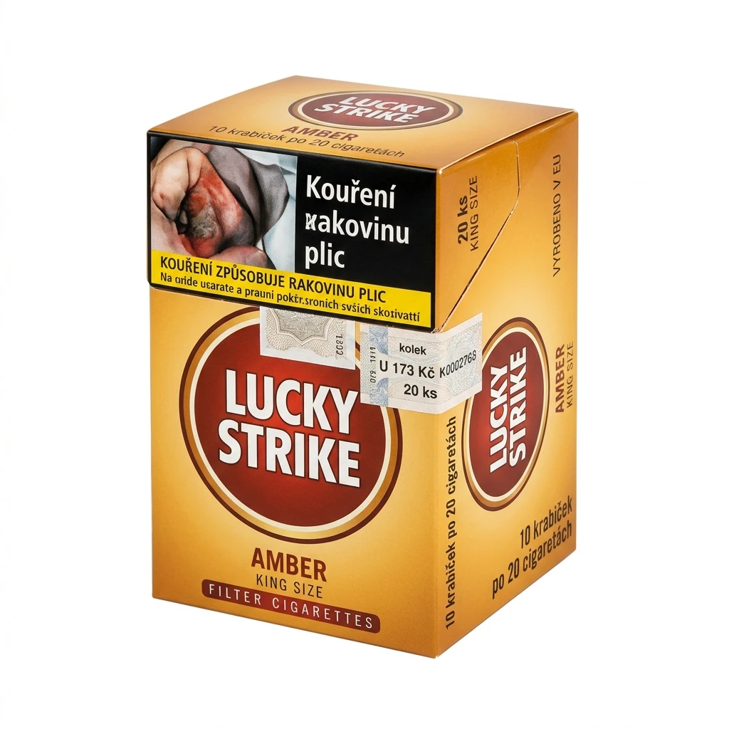 LUCKY STRIKE Amber king size tvrdé bal. 10 krab. 20 ks kolek U 173 Kč VO cena