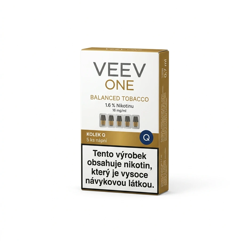 VEEV ONE Balanced Tobacco 1,6 % kolek Q 5 ks