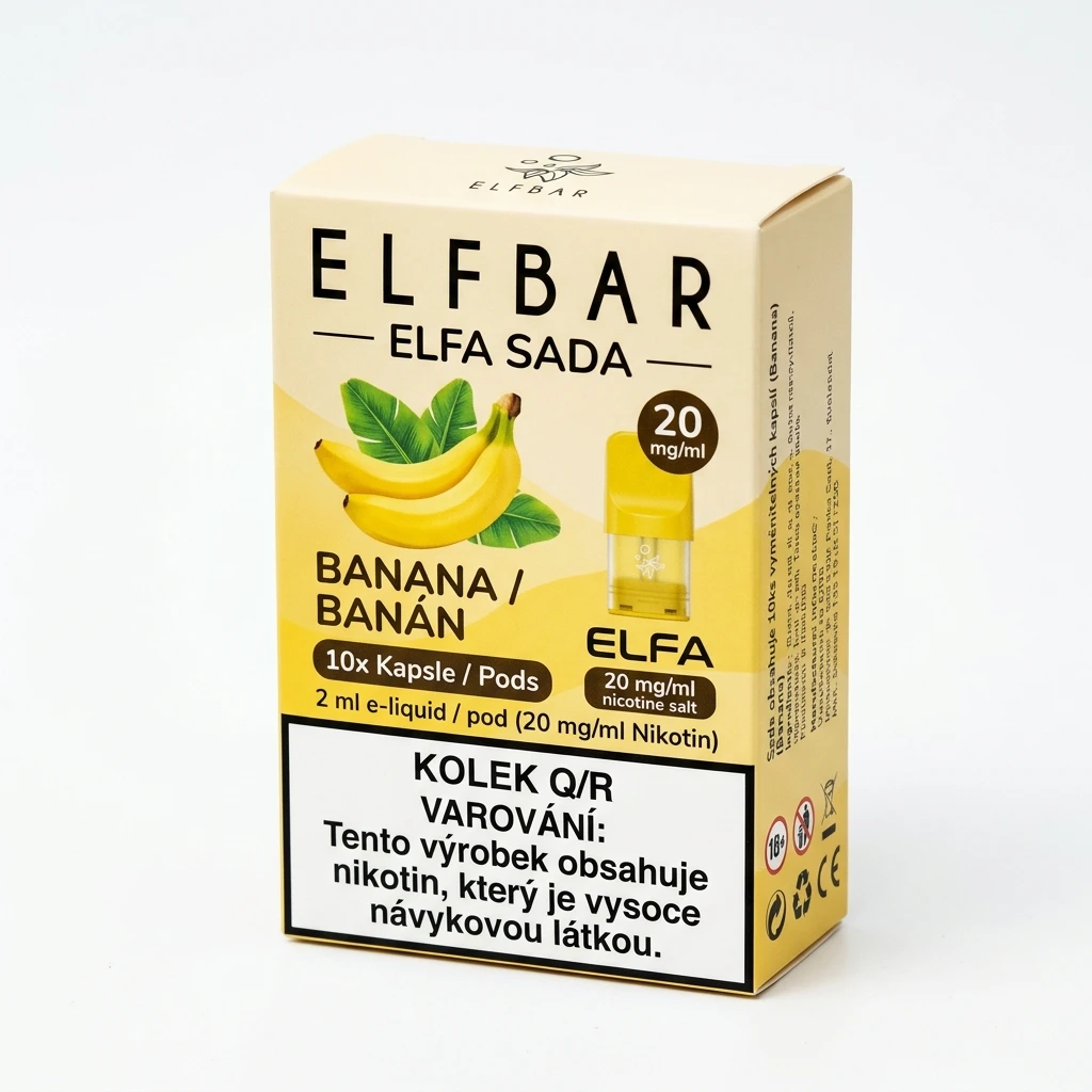 ELF BAR Elfa sada Banana/banán kolek Q/R 10 ks
