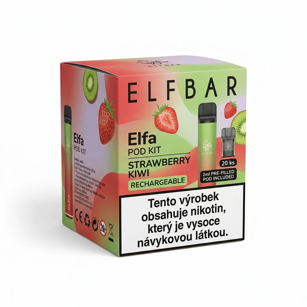 ELF BAR Elfa sada Strawberry Kiwi kolek Q/R 10 ks