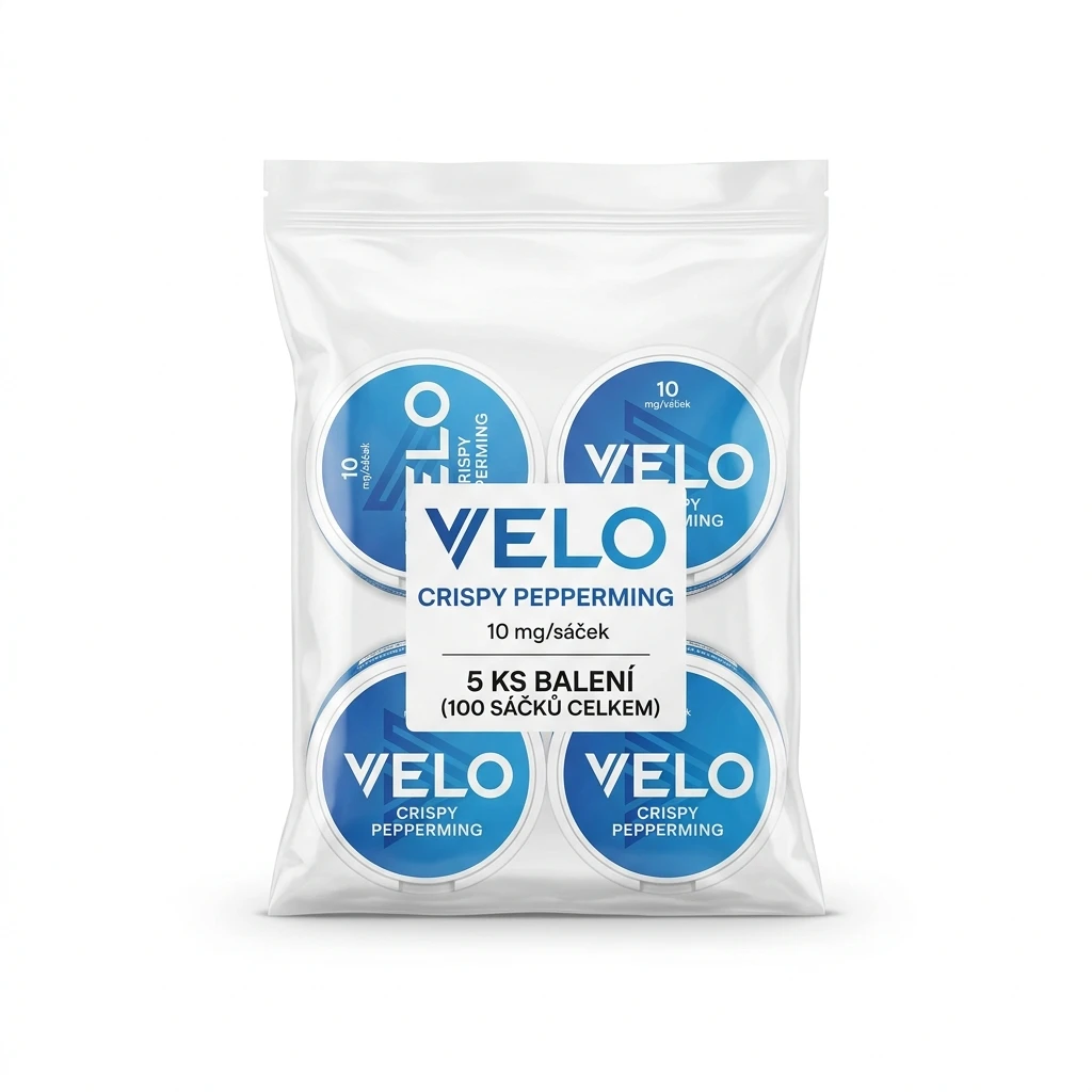 VELO Crispy Pepperming 10 mg kolek R sáčky 5 ks