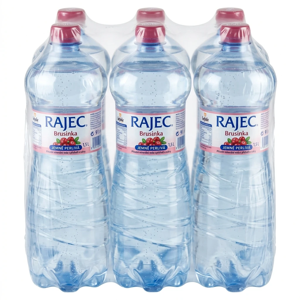 RAJEC Brusinka Voda jemně perlivá 6 x 1,5 l PET