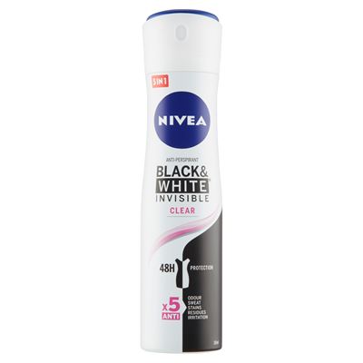 NIVEA Deo Black & White Clear dám. 150 ml