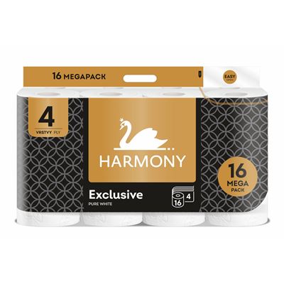 HARMONY Exclusive Toaletní papír 4vrstvý 17 m Pure White 16 ks