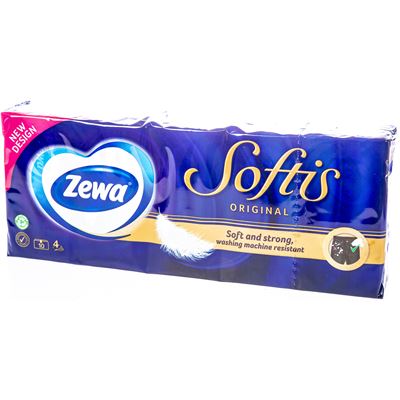 Zewa Softis Original papírové kapesníčky 4vrstvé 10 x 9 ks