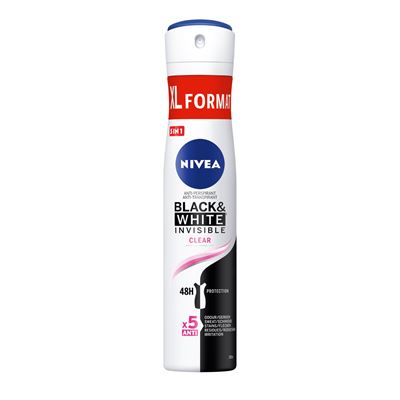 NIVEA Antiperspirant Invisible Black & White Clear 200 ml