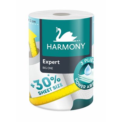HARMONY Big One Papírové utěrky 3vrstvé bílé 1 ks