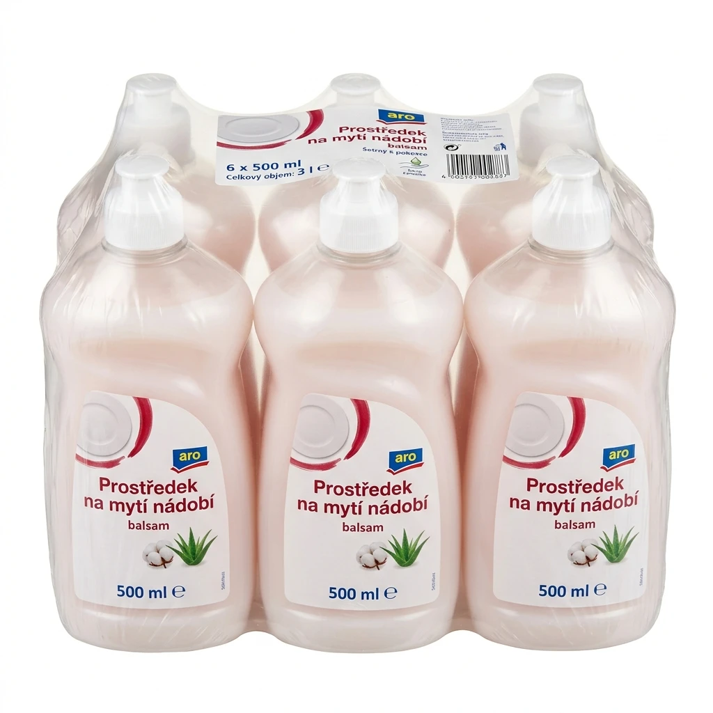 aro Prostředek na mytí nádobí balsam 6 x 500 ml