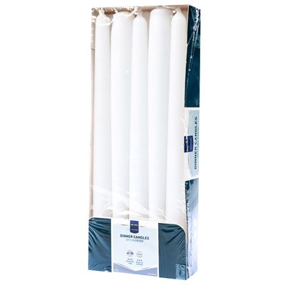 METRO PROFESSIONAL Svíčka 2 x 24 cm bílá 10 ks