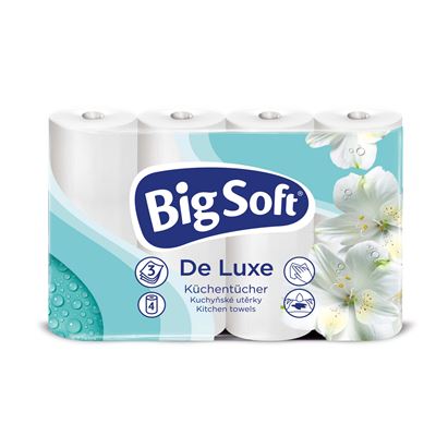 BIG SOFT Deluxe kuchyňské utěrky 3vrstvé 4 ks