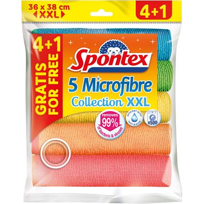 Spontex Utěrka Microfibre XXL 4 + 1 ks