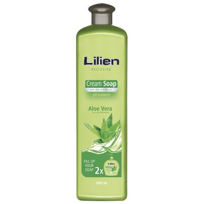 Lilien Cream Soap Aloe Vera Tekuté mýdlo - náplň 1 l