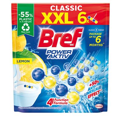 Bref Power Aktiv Lemon WC blok 6 x 50 g