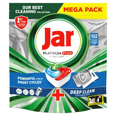 Jar Platinum+ Blue Deep Clean All In One tablety do myčky 102 ks