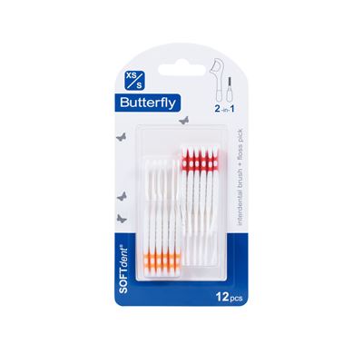 Buterrfly Mezizubní kartáček 2v1 XS, S 1 ks