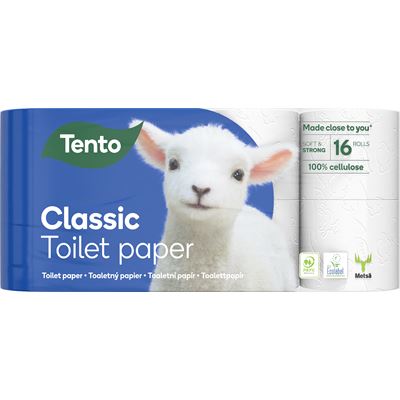 Tento Toaletní papír Classic 3vrstvé 18 m 16 rolí 1 ks