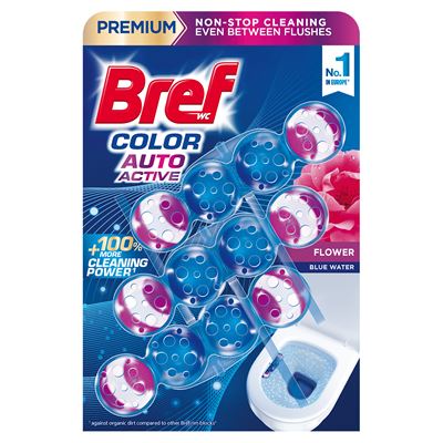 Bref Color Active Flower/vůně květin WC blok 3 x 50 g