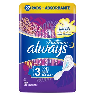 always Ultra Platinum Super Extra dámské vložky 22 ks