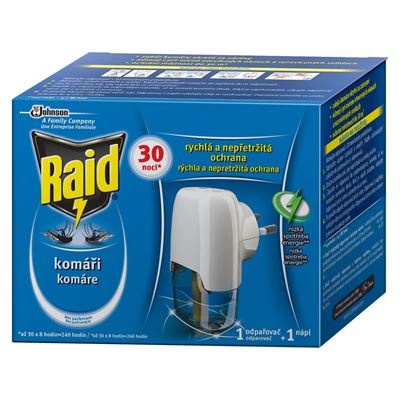 Raid Elektrický odpařovač s tekutou náhraní náplní 30 nocí 1 ks
