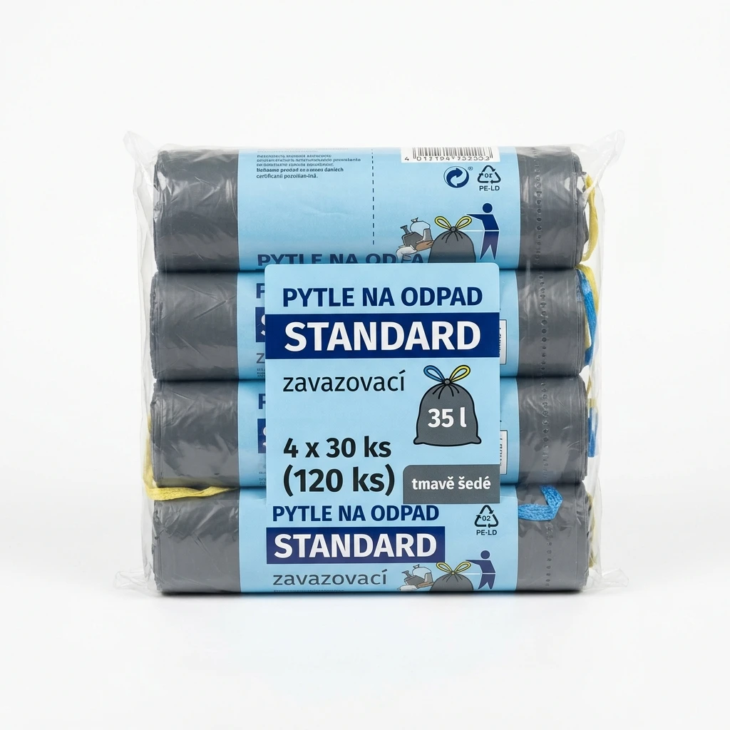 Pytle na odpad Standard zavazovací 35 l 4 x 30 ks