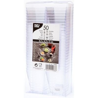 FINGERFOOD Miska Crystal 4,5 x 4,5 x 5 cm 50 ks