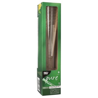 PAP STAR Pohár na sekt 100 ml plast 6 ks