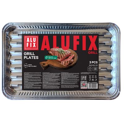 ALUFIX Grilovací tácky hranaté 3 ks