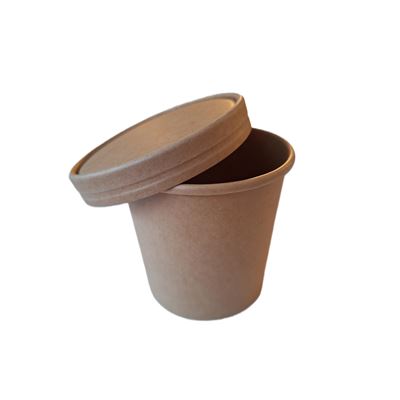 Víčko k misce Kraft 450 ml papírová 50 ks
