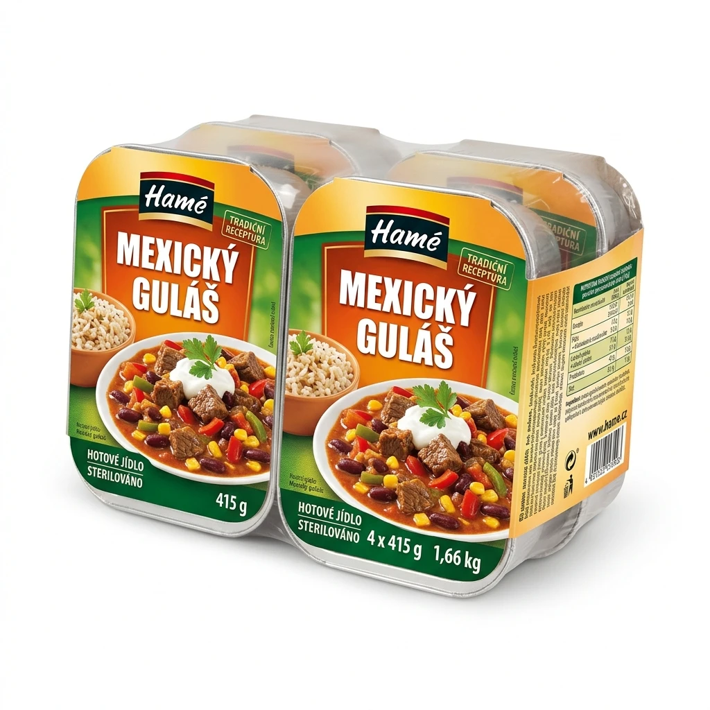 Hamé Mexický guláš hotové jídlo 4 x 415 g