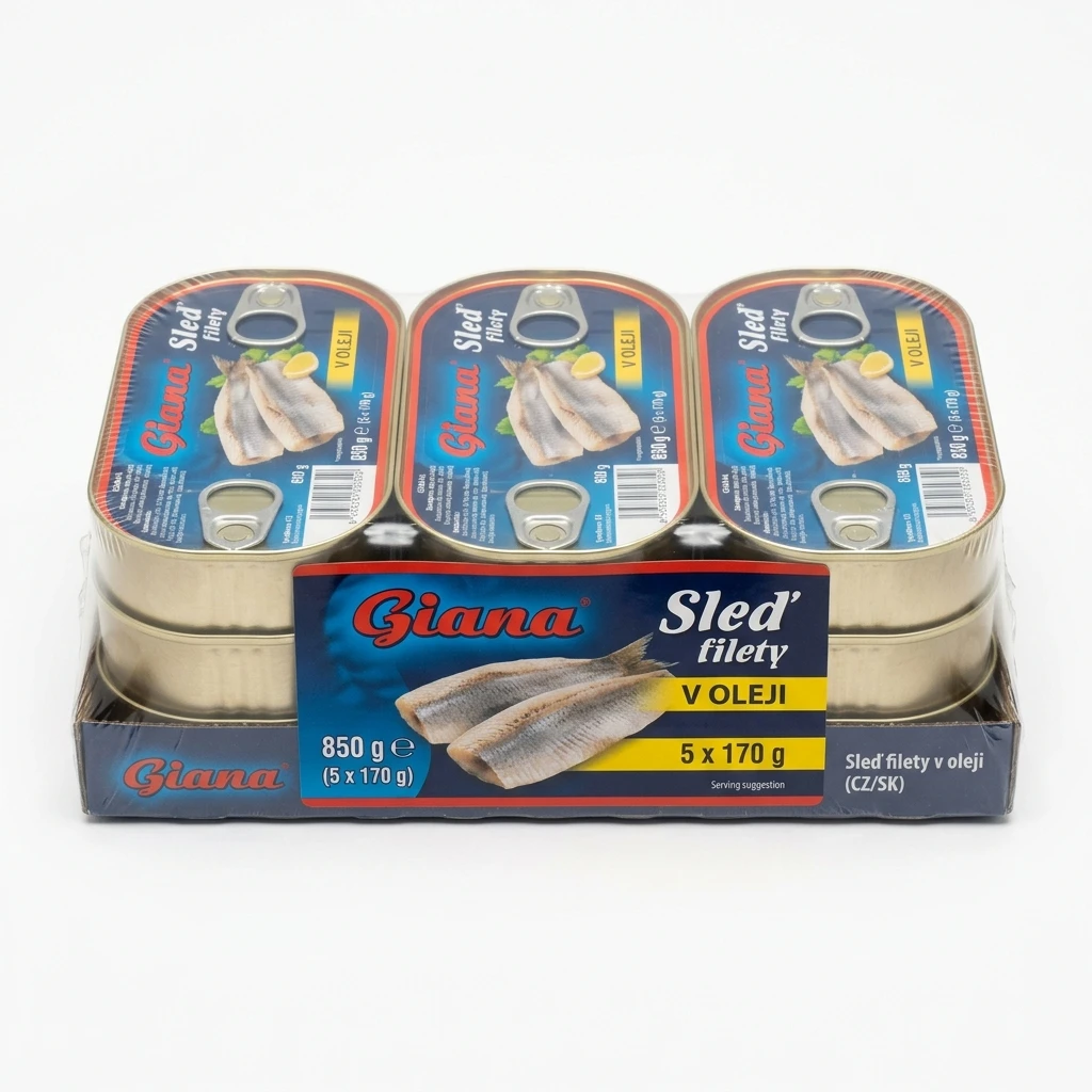 Giana Sleď filety v oleji 5 x 170 g