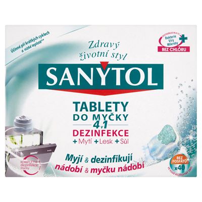 SANYTOL Dezinfekční tableta do myčky 4v1 40 ks