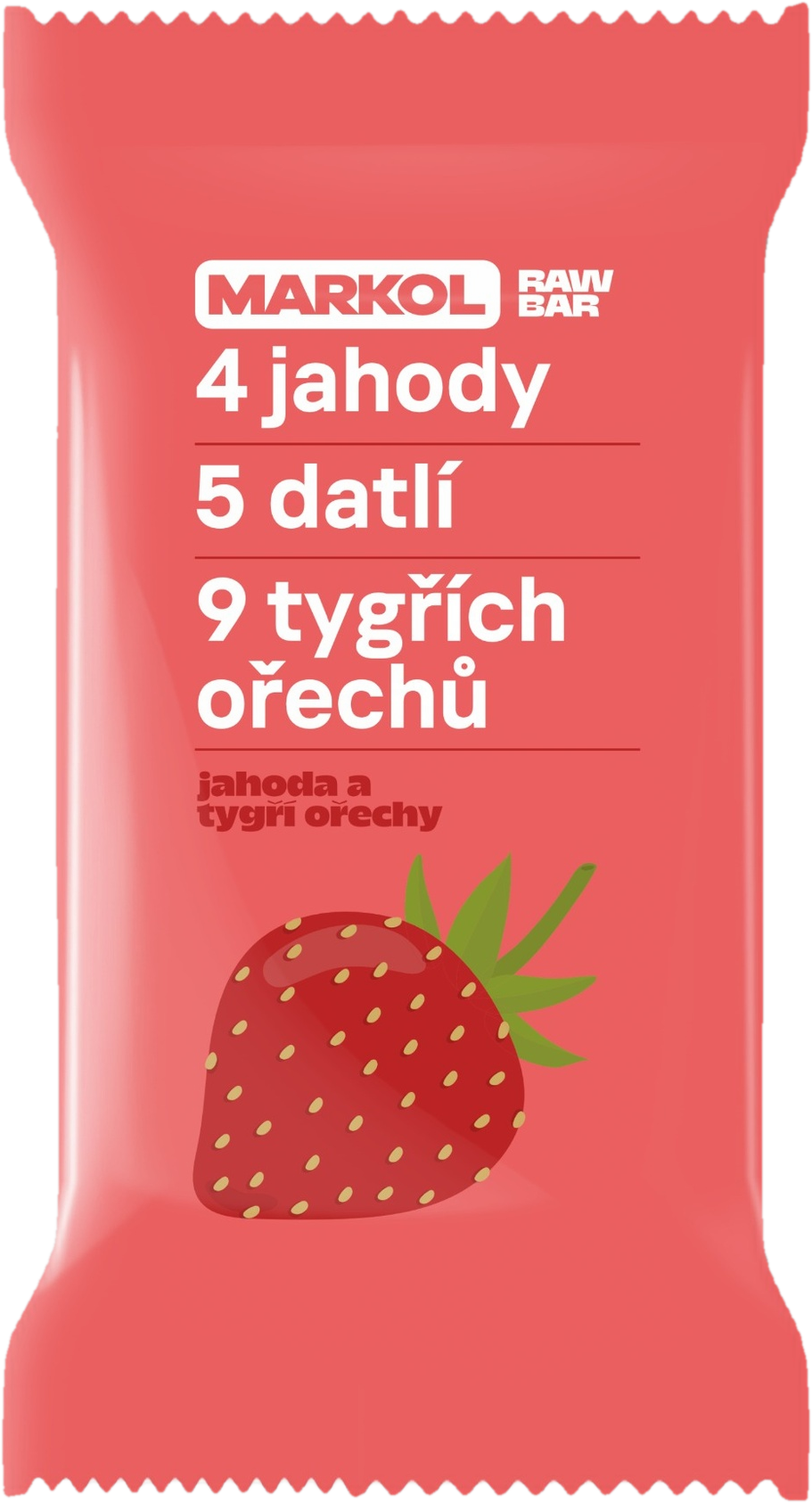 Markol Tyčinka s jahodami a tigernuts