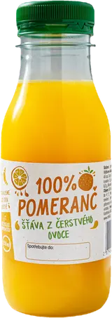Čerstvě vymačkaný pomerančový fresh 100 %
