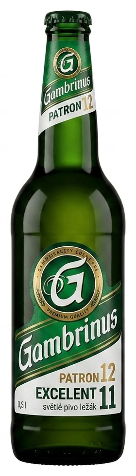 Gambrinus Patron 12/Excelent 11 světlé pivo ležák