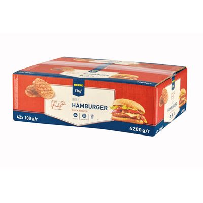 METRO Chef Hamburger hovězí 68 % pr. 13 cm mraž. 42 x 100 g