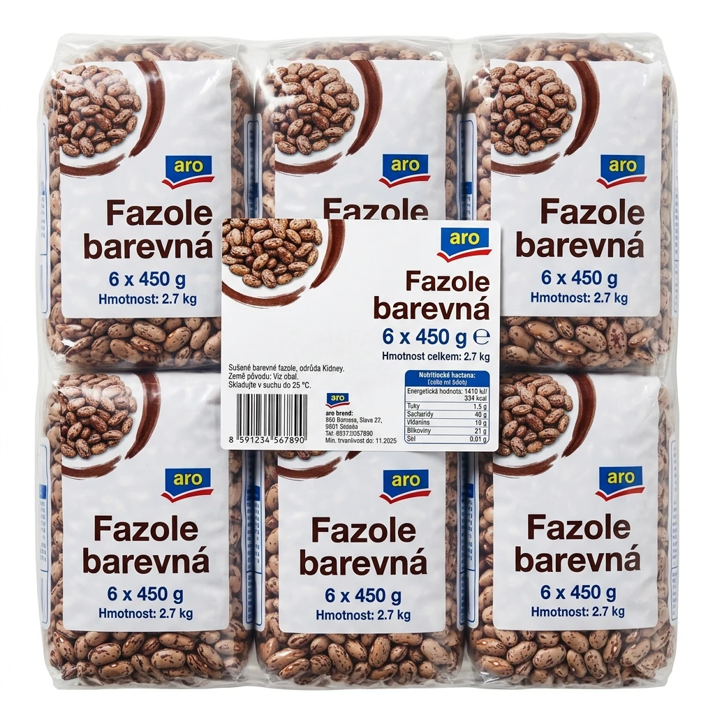 aro Fazole barevná 6 x 450 g