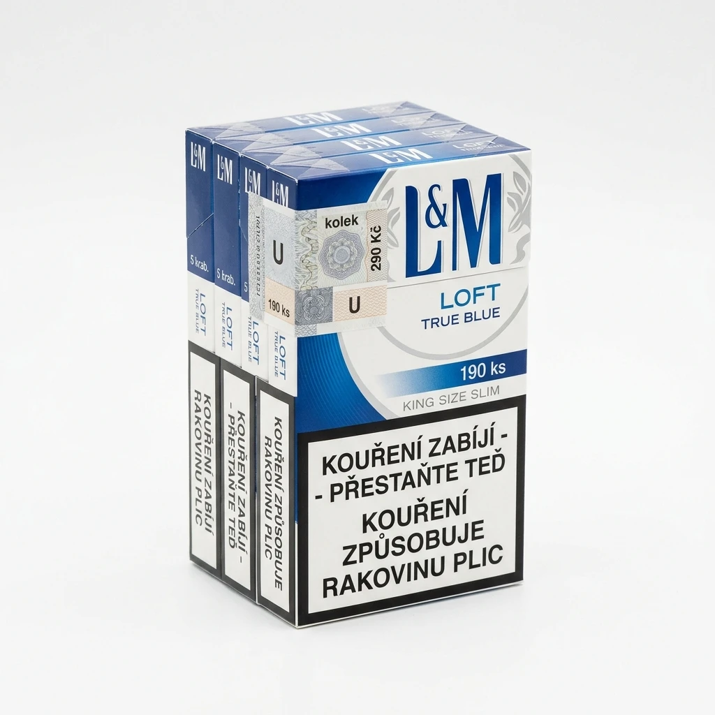 L&M Loft True Blue king size tvrdé slim bal. 5 krab. 38 ks kolek U 290 Kč VO cena