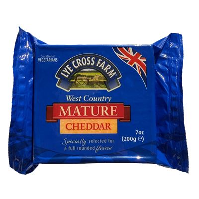 LYE CROSS FARM Mature Cheddar Coloured chlaz. 200 g