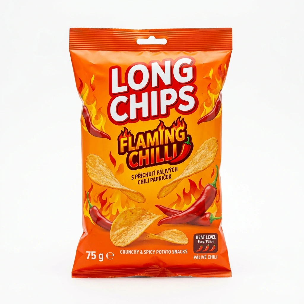 Long Chips Flaming Chilli 75 g