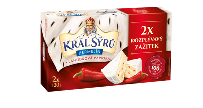 Král Sýrů Hermelín Lahůdková paprika 2 x 120g
