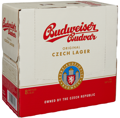 Budějovický Budvar Original světlý ležák, sklo 8x0,5l