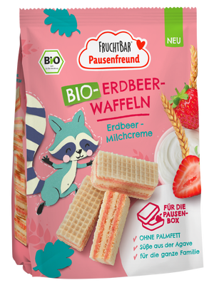 Fruchtbar BIO Waflové sušenky s jahodami