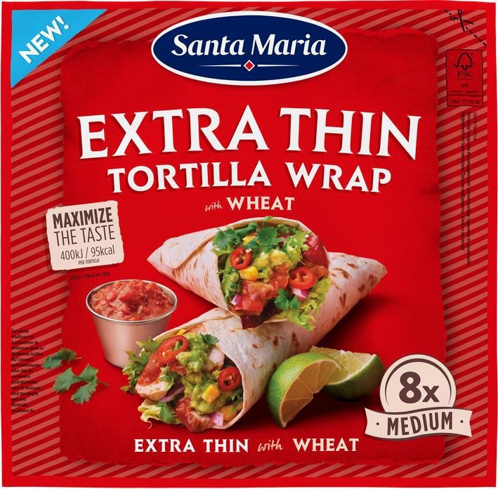 Santa Maria Tortilla Extra Thin Wheat 244g