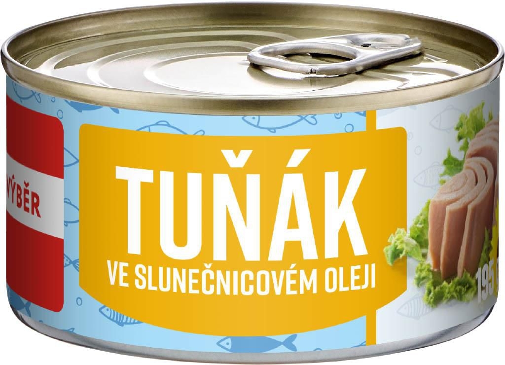 Váš Výběr Tuňák ve slunečnicovém oleji 195g