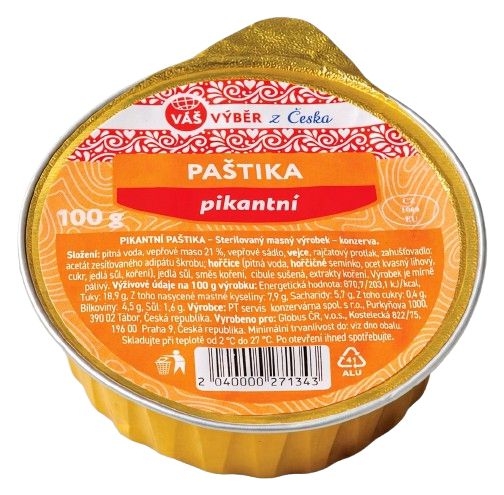 Váš Výběr Paštika pikantní 100g