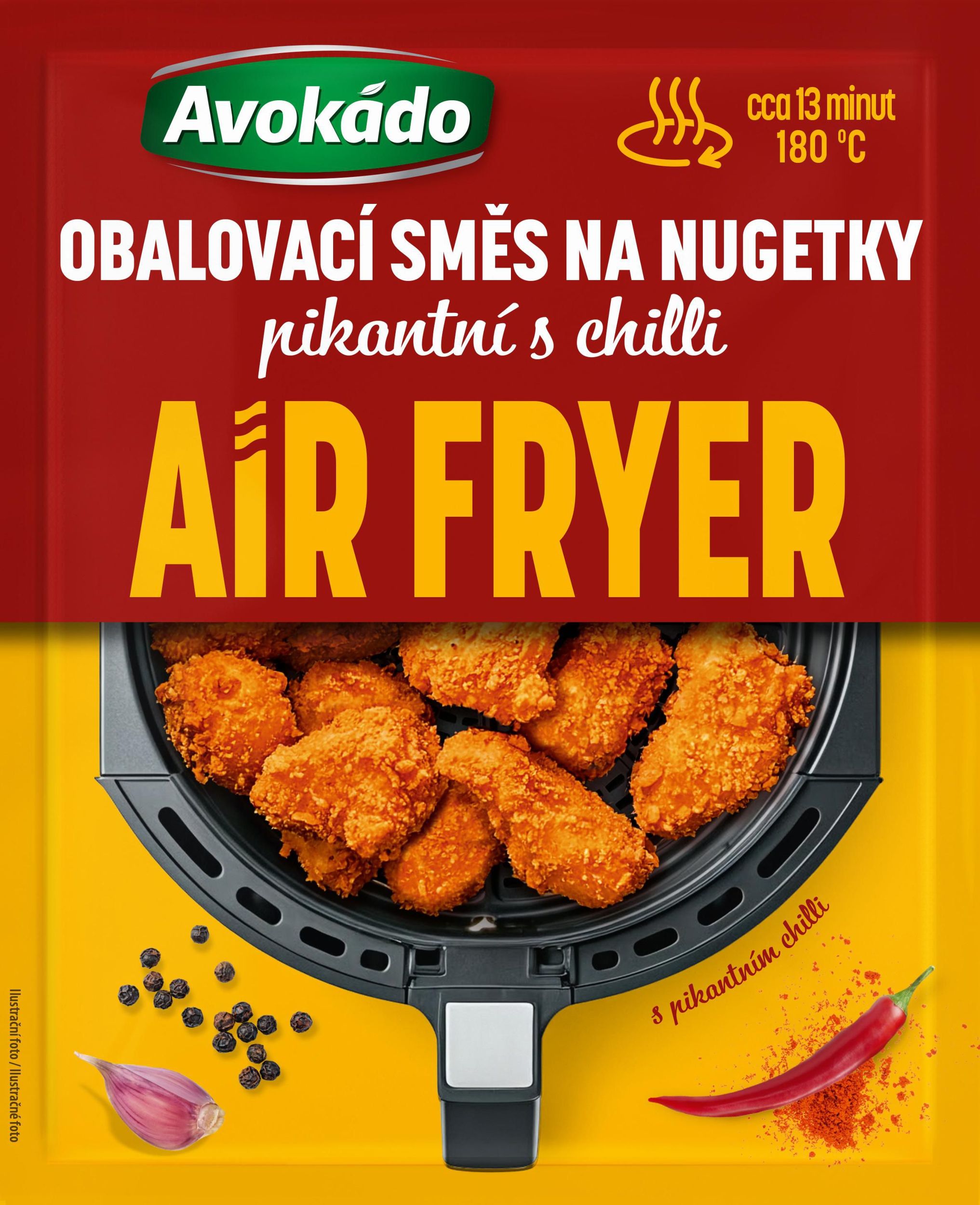 Avokádo Air Fryer Obalovací směs na nugetky pikantní s chilli 68g