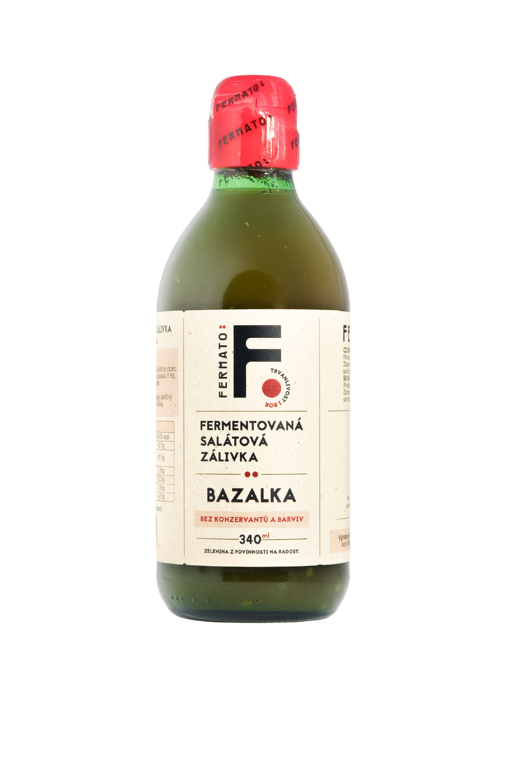 Fermato Fermentovaná salátová zálivka s příchutí bazalka 340 ml
