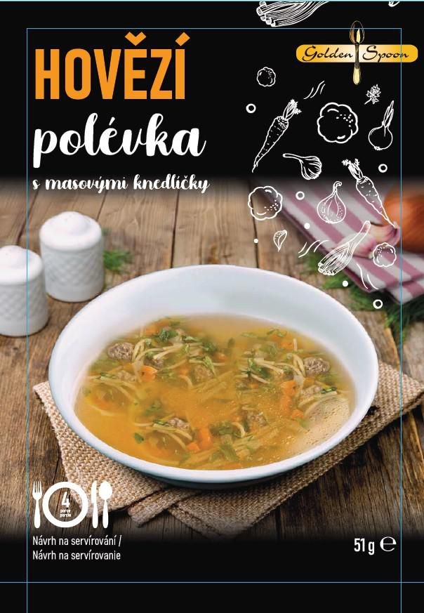 Golden Spoon Hovězí polévka s masovými knedlíčky 51g