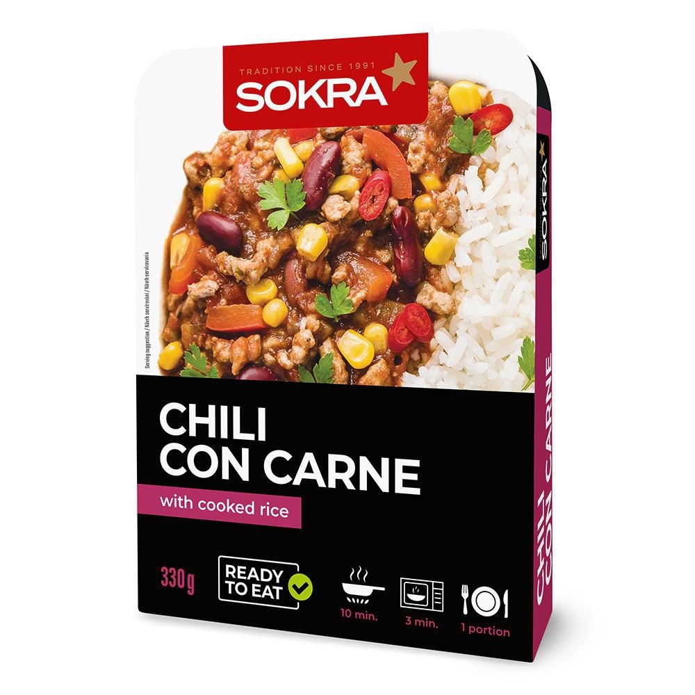 Sokra Chili con carne s vařenou rýží 330g